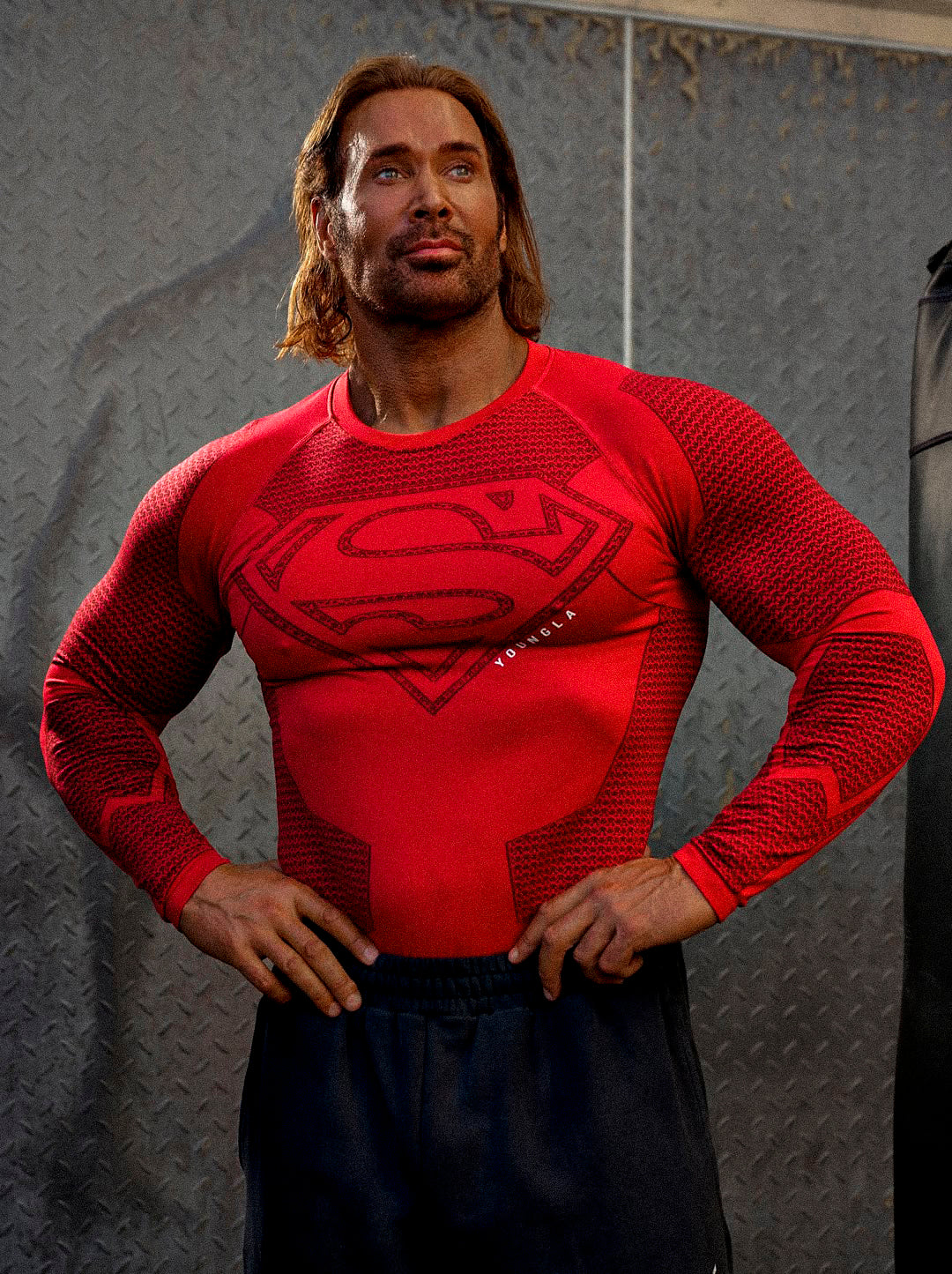 8066 - Superman Compression Longsleeve | Red