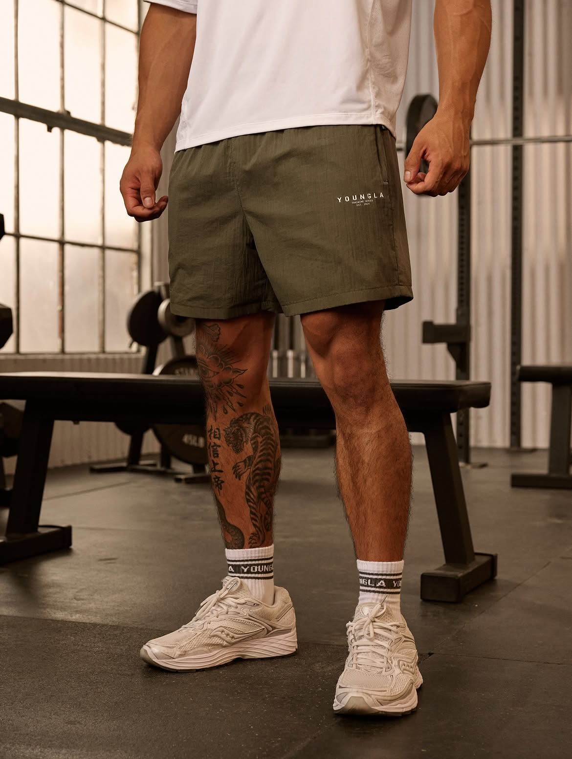 1072 - Training Series Washed Shorts | Olive