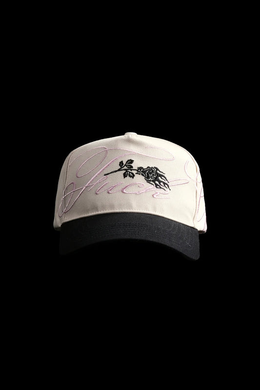 Civil - F*ck Off 5 Panel Strapback Hat in Black/Butter