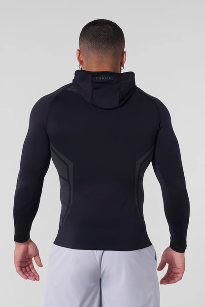 8062 - Warrior Compression Hoodies - Negro