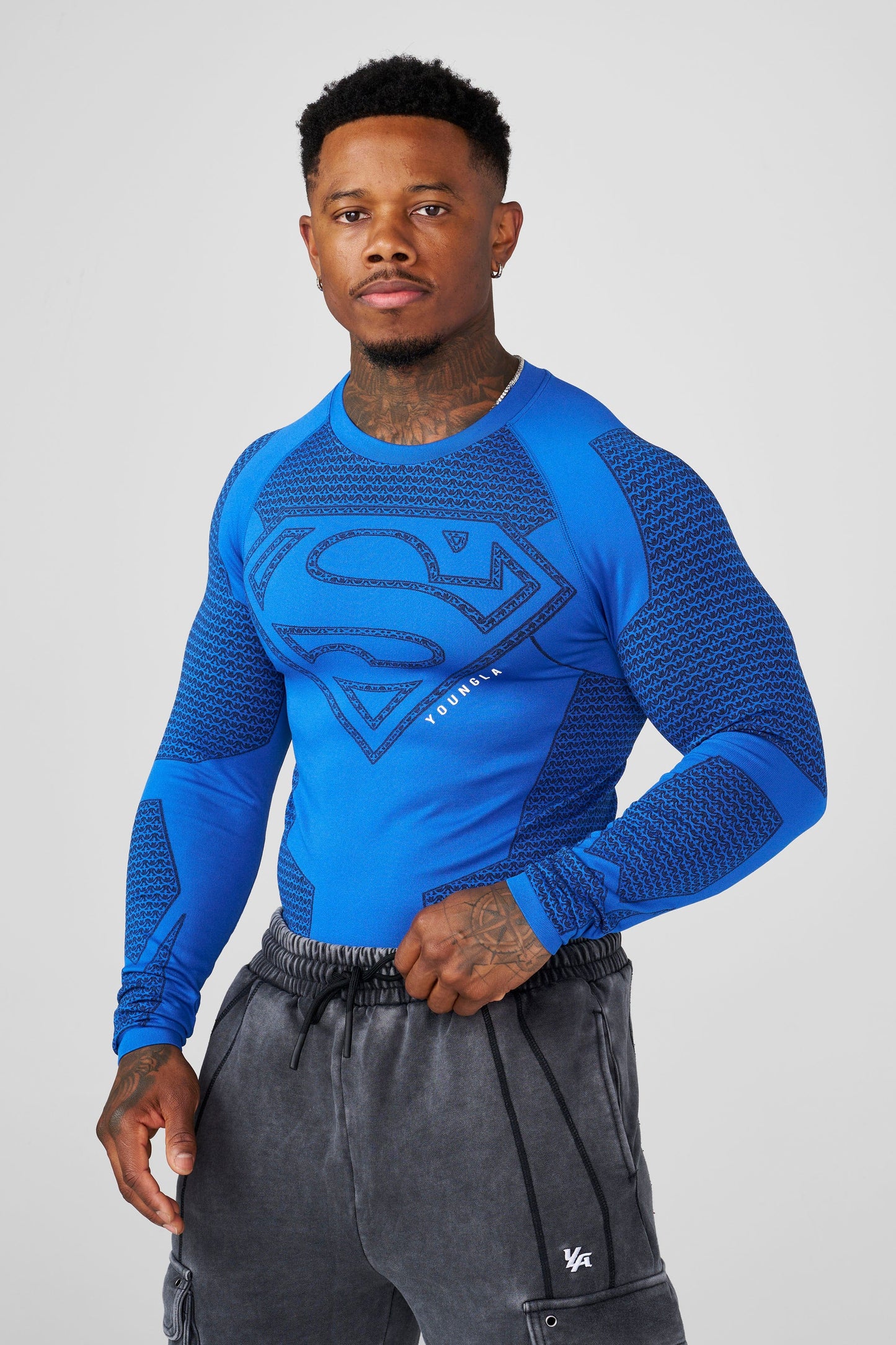 8066 - Superman Compression Longsleeve | Blue
