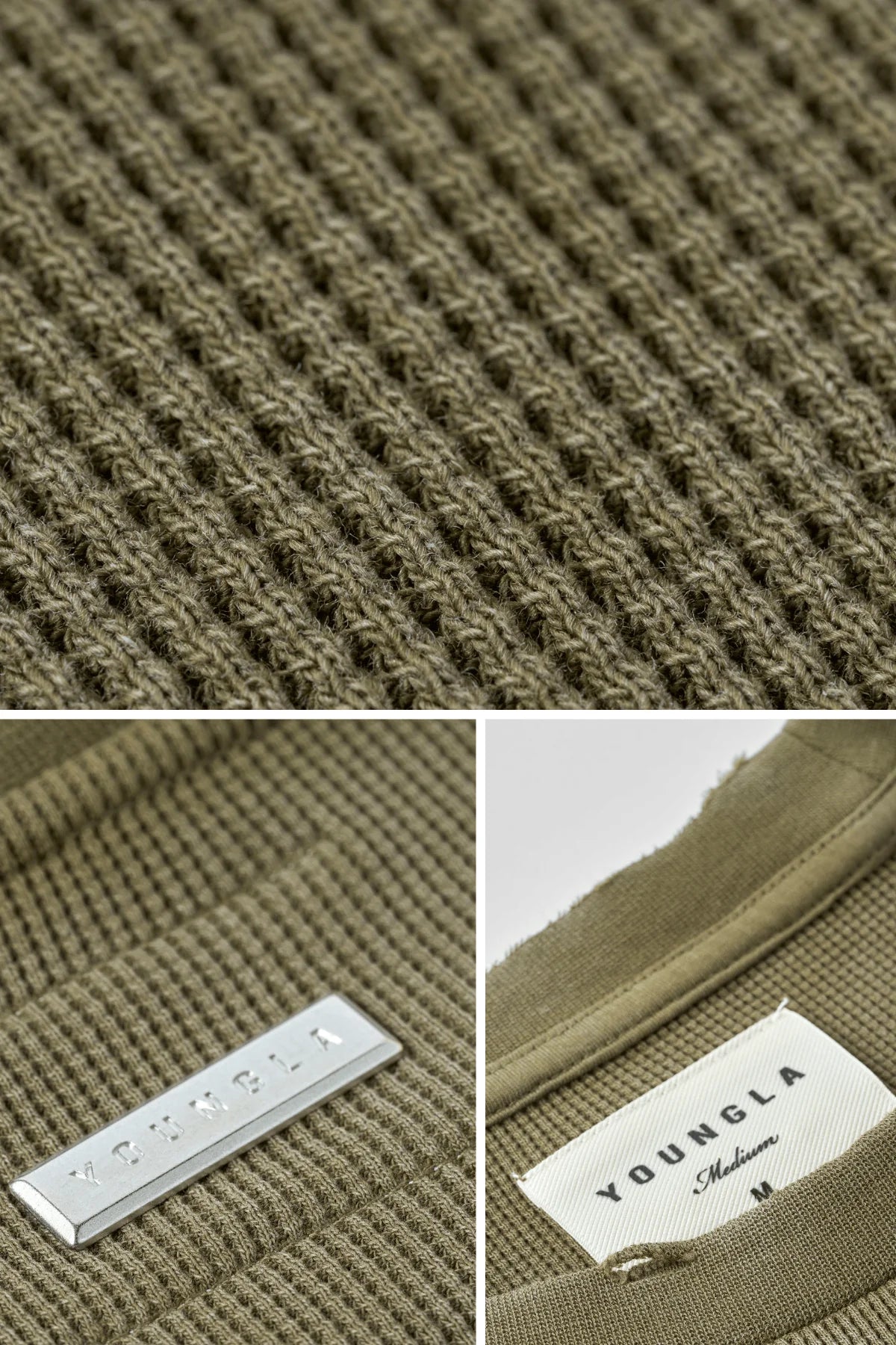 8094 - Tailored Waffle Longsleeves | Olive Wash