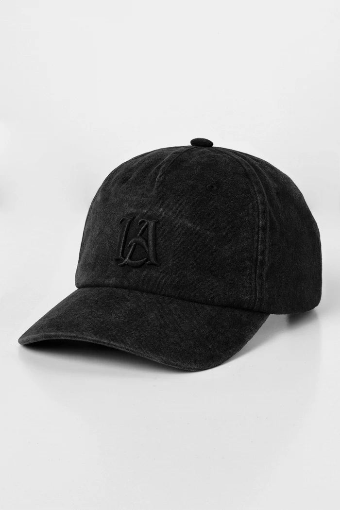 9034 - Acid Washed Dad Hats - Black Wash