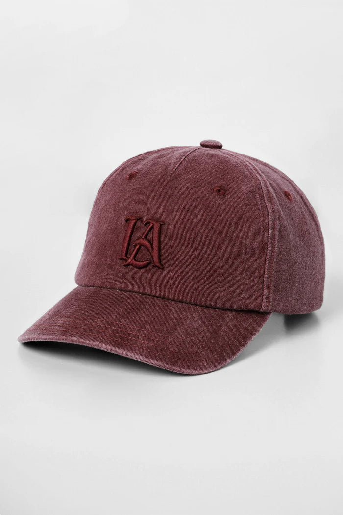 9034 - Acid Washed Dad Hats - Burgundy Wash