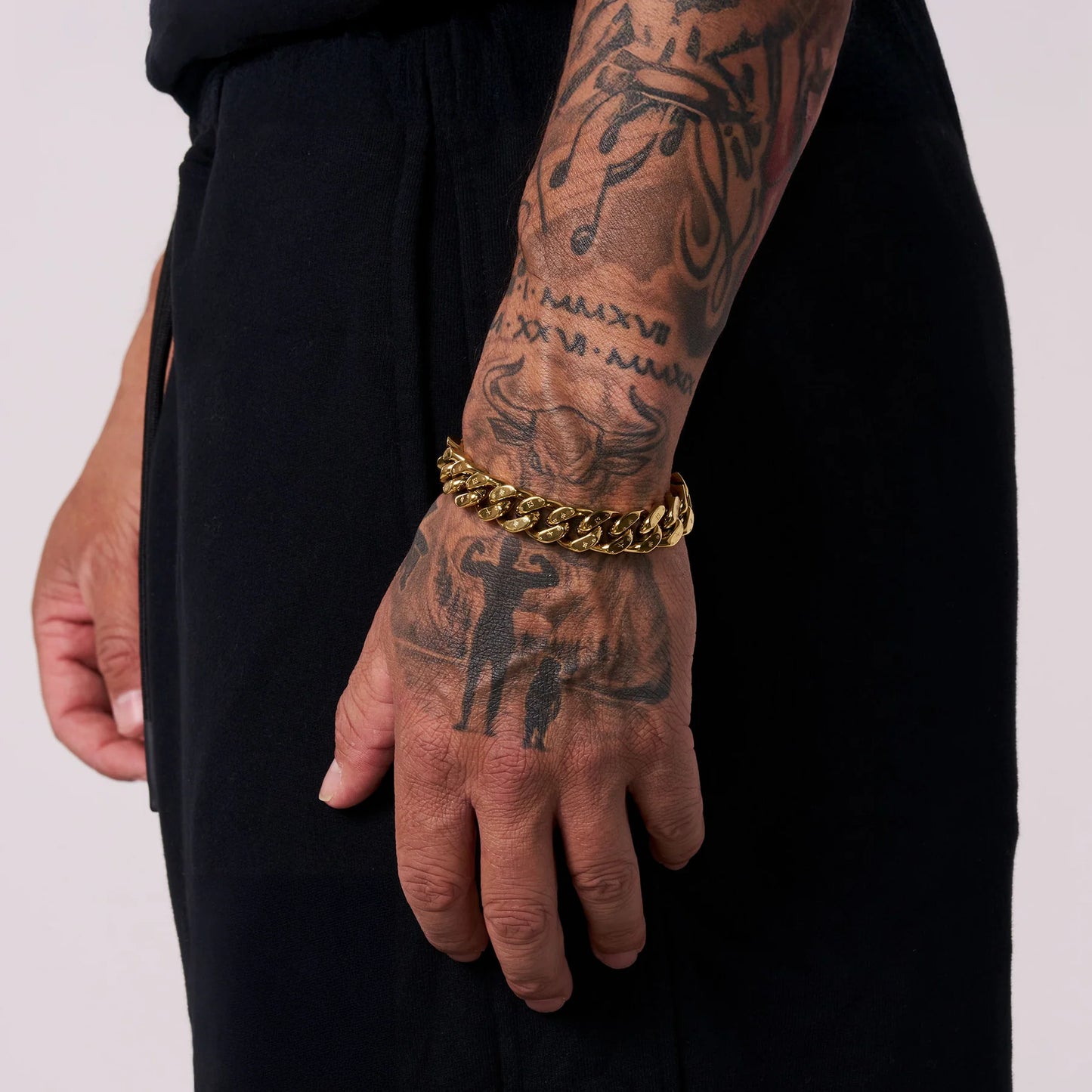 The Designer Cuban Bracelet - Gold RG3015
