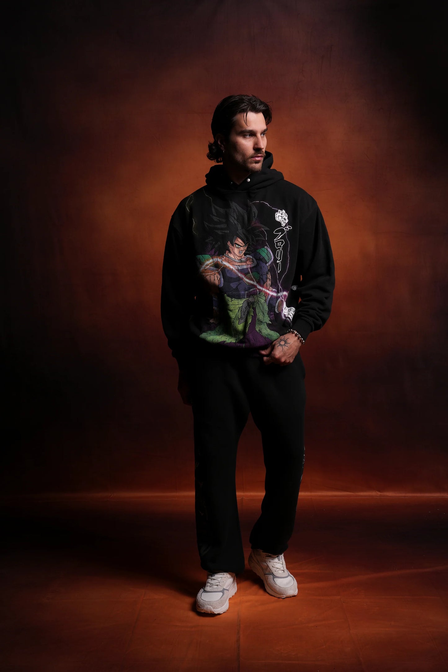 Broly "Side-By-Side" Pierce Hoodie in Black M