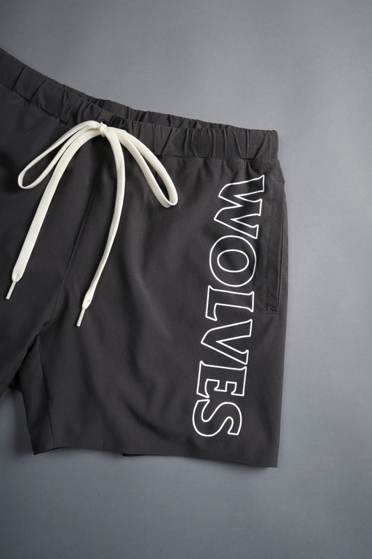 DS - Wolves Hardcore Compression Shorts in Wolf Grey