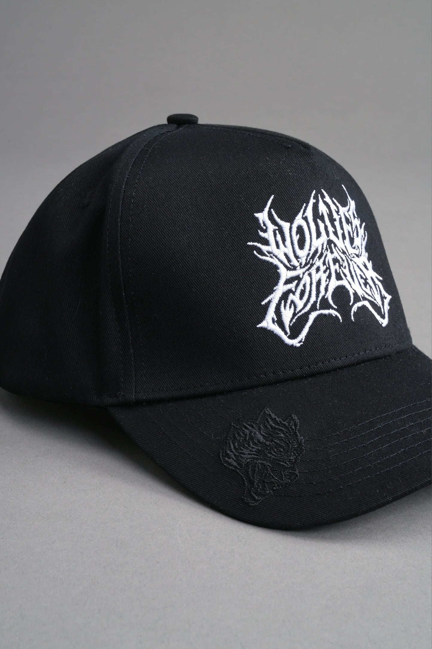 Finite Metal 5 Panel Hat in Black