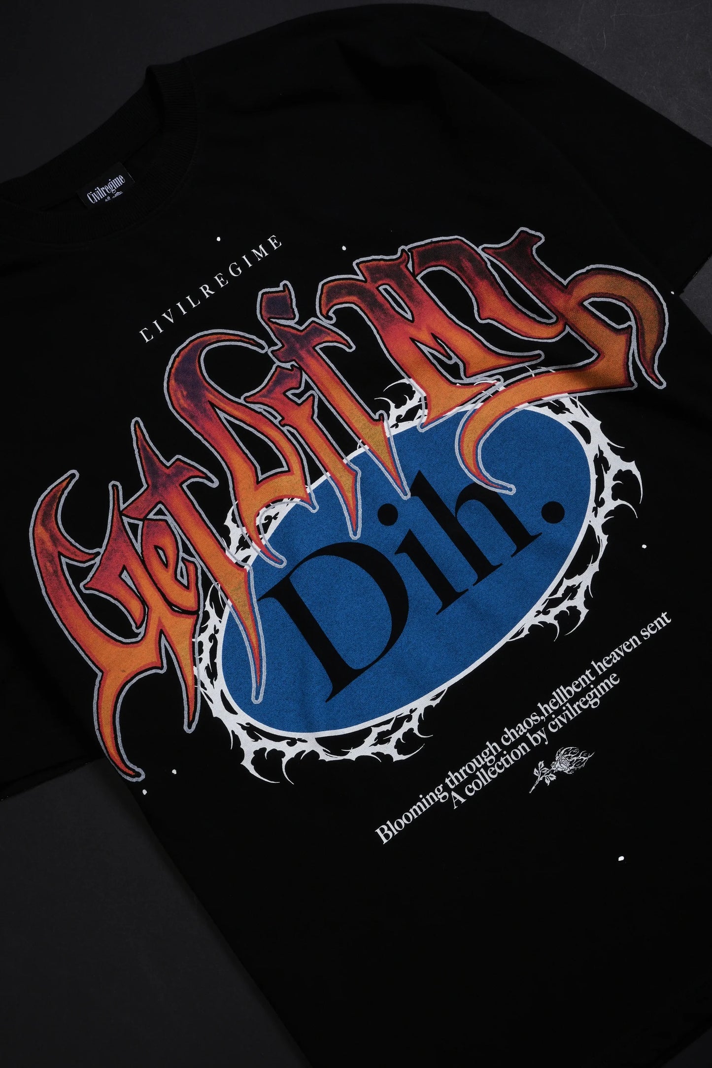 Get Off My Dih American Classic Oversized Tee in Black