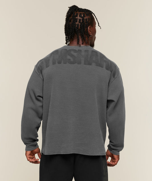 Power Washed Henley | Black/Wash