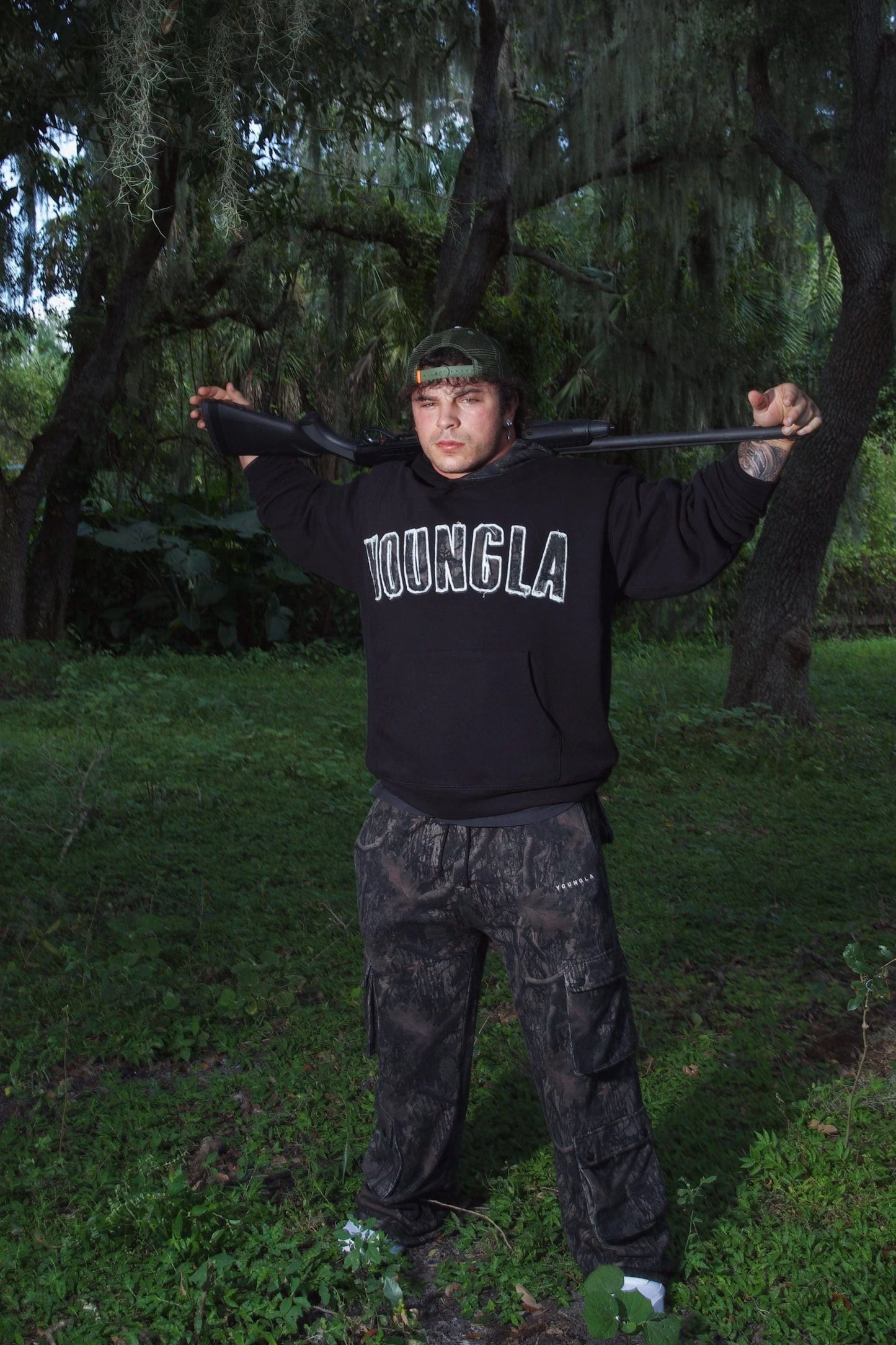 W251 Hunting Season Cargo Joggers | Green Camo