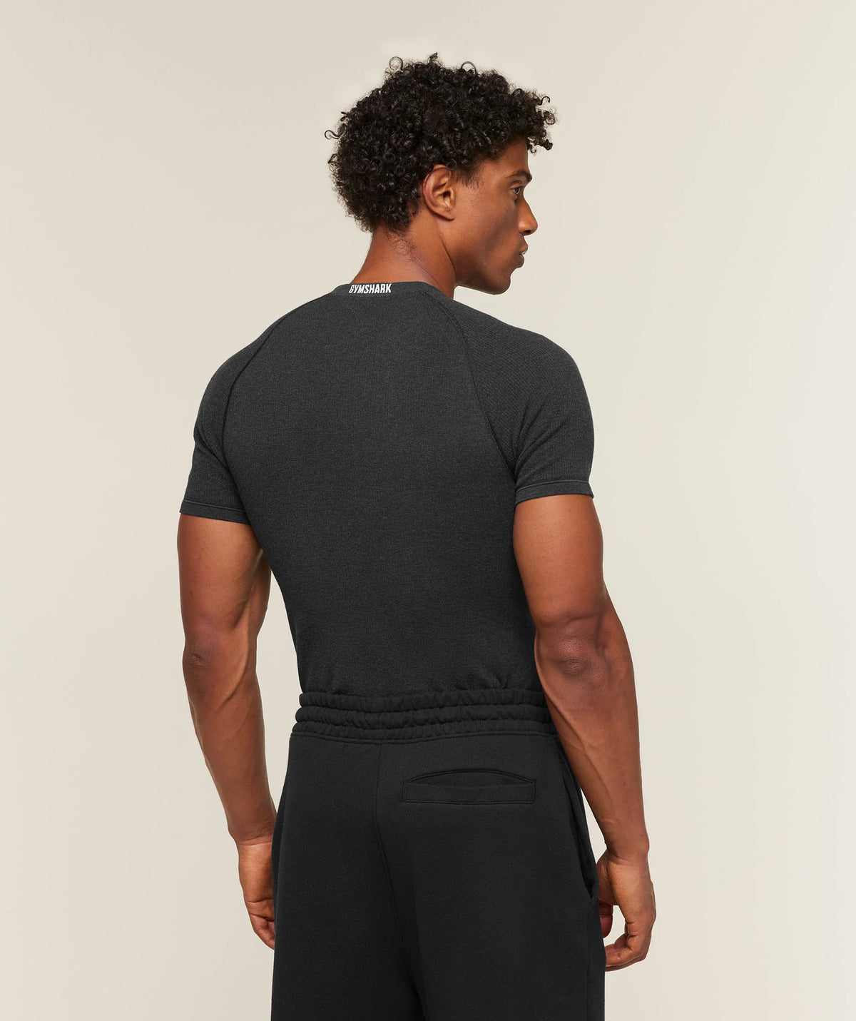 Cotton Seamless T-Shirt | Black Marl