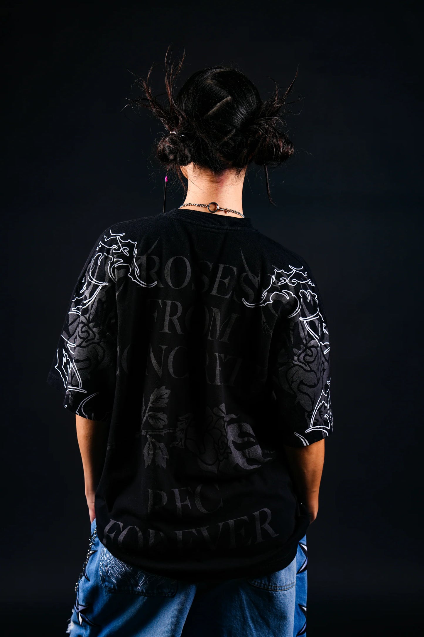 Get Off My Dih American Classic Oversized Tee in Black