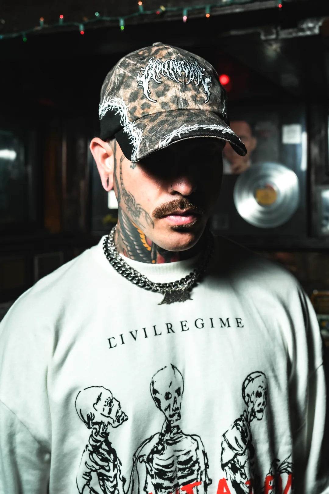 Infected Strapback Hat | Cyber Leopard/Black
