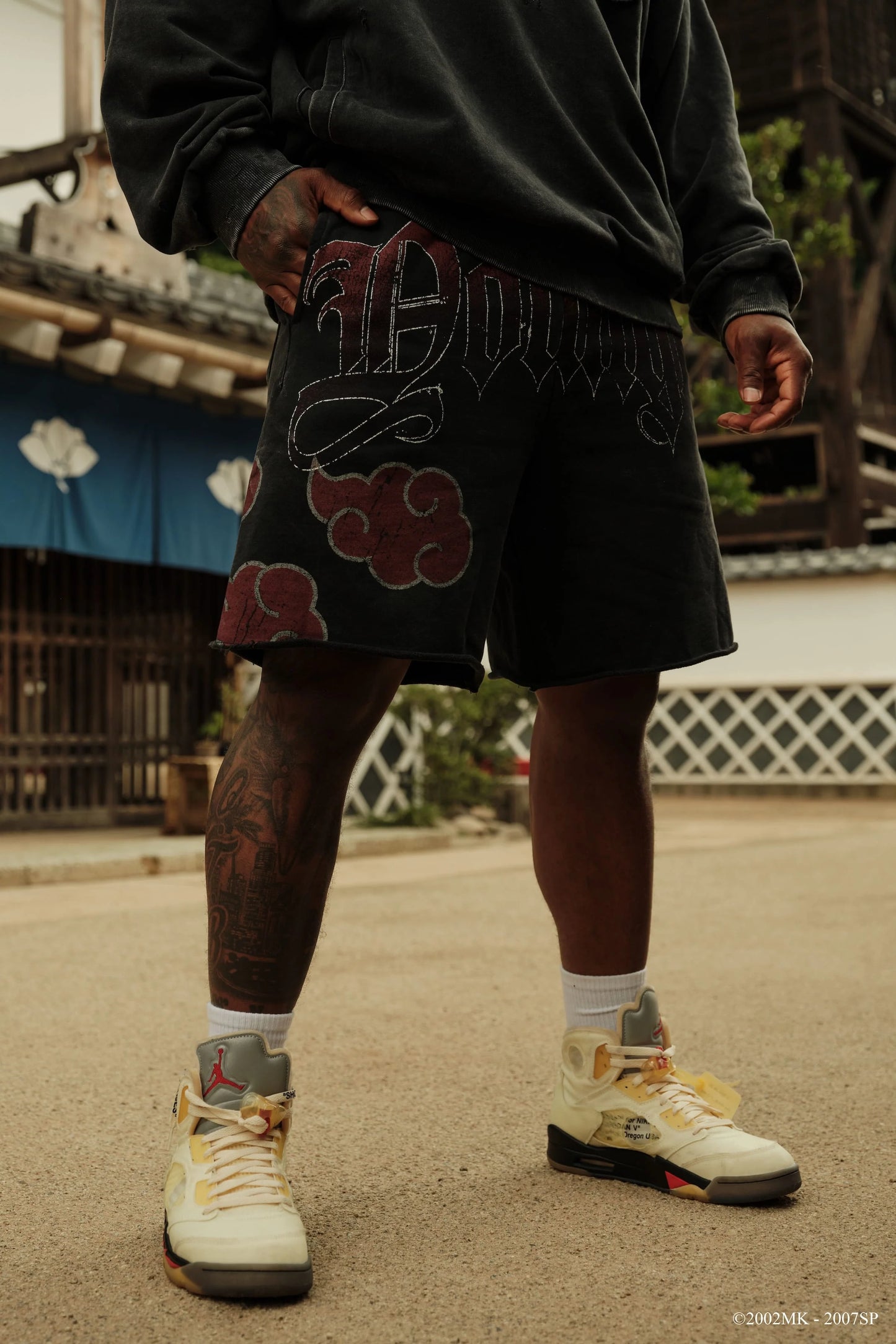 PRE-ORDEN: 1002 - Naruto Sweat Shorts | Akatsuki