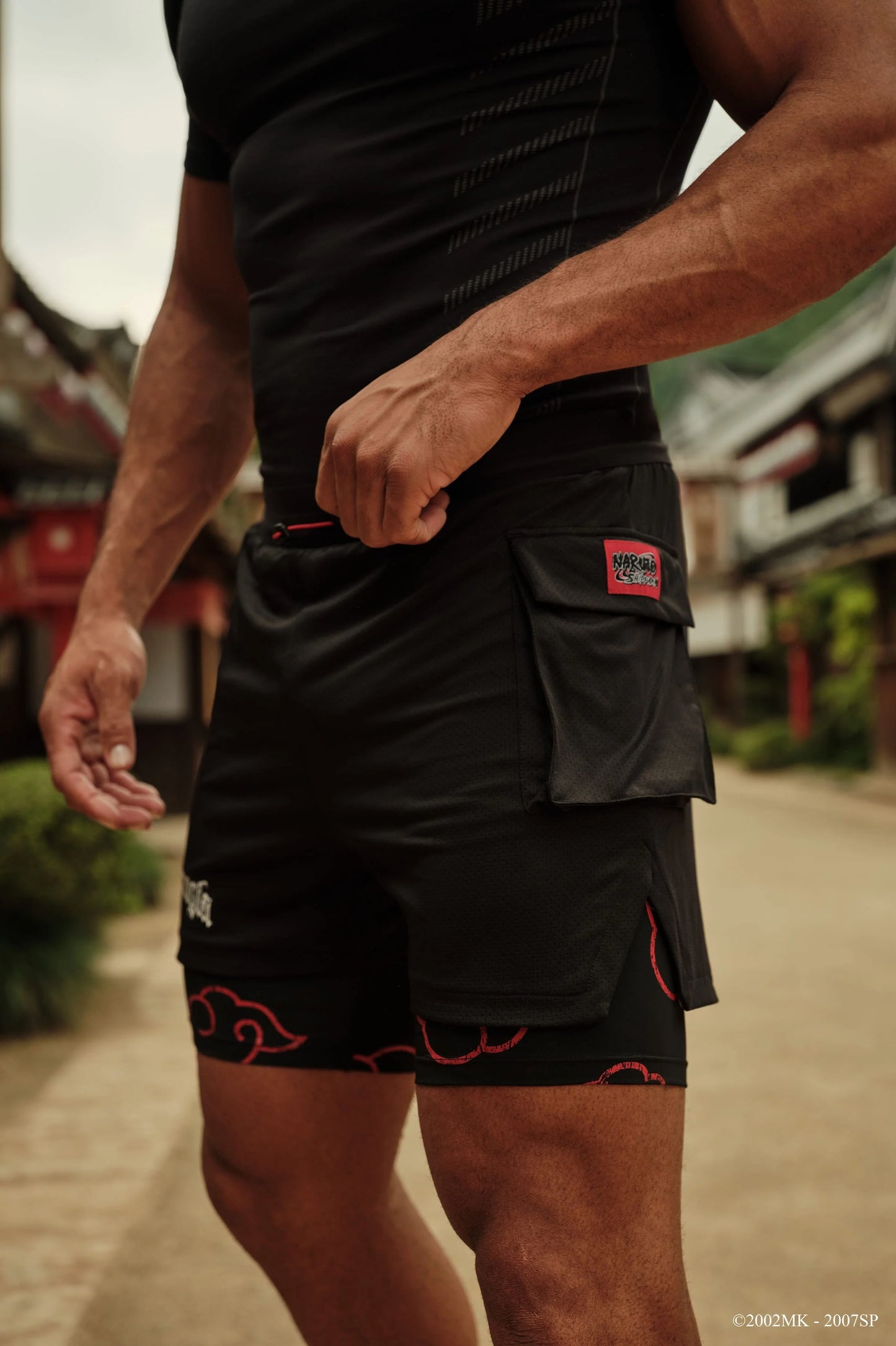 PRE-ORDEN: 1094 - Naruto Compression Shorts | Black