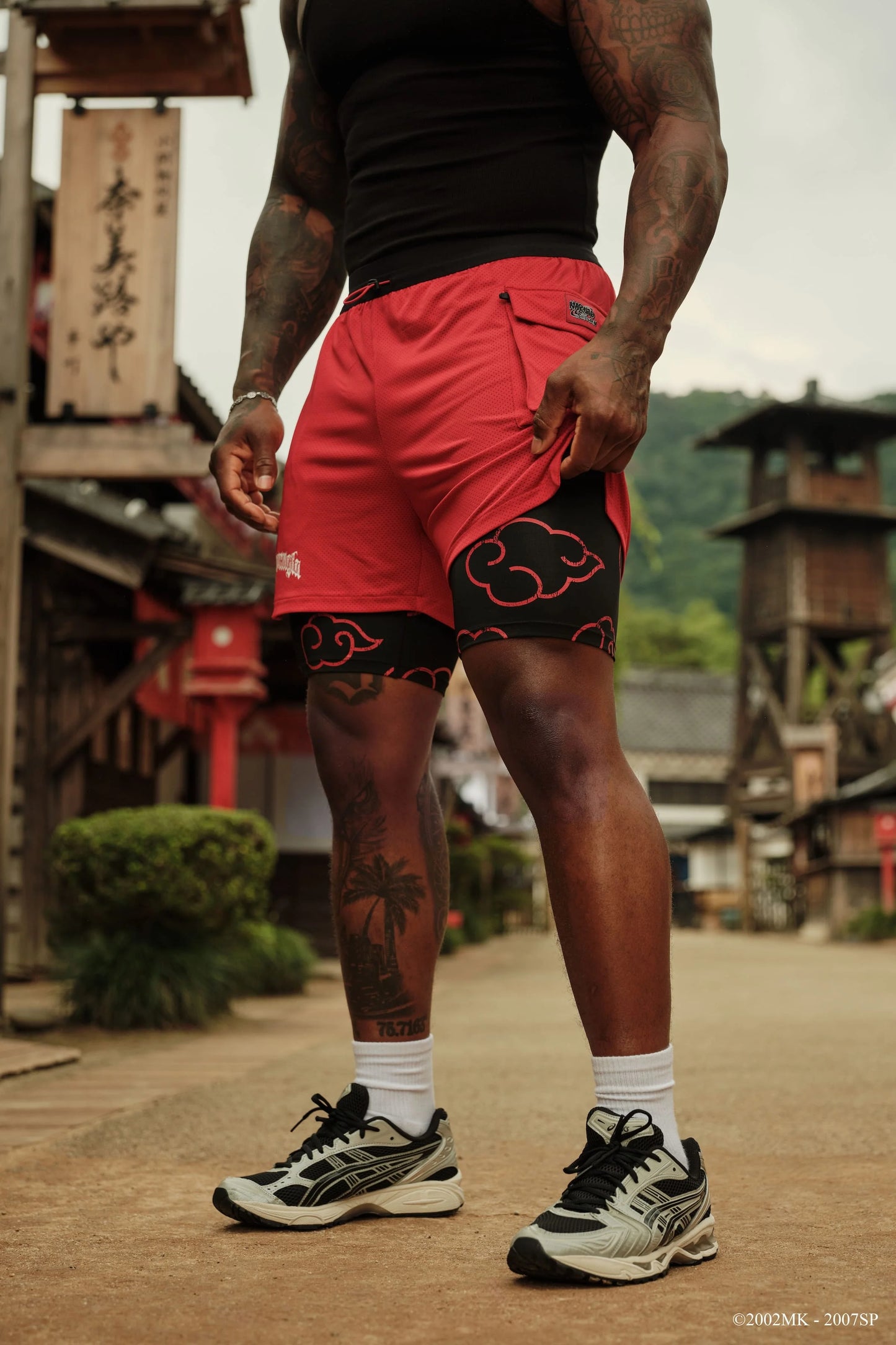 PRE-ORDEN: 1094 - Naruto Compression Shorts | Red