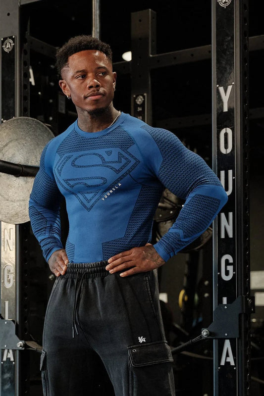 8066 - Superman Compression Longsleeve | Blue