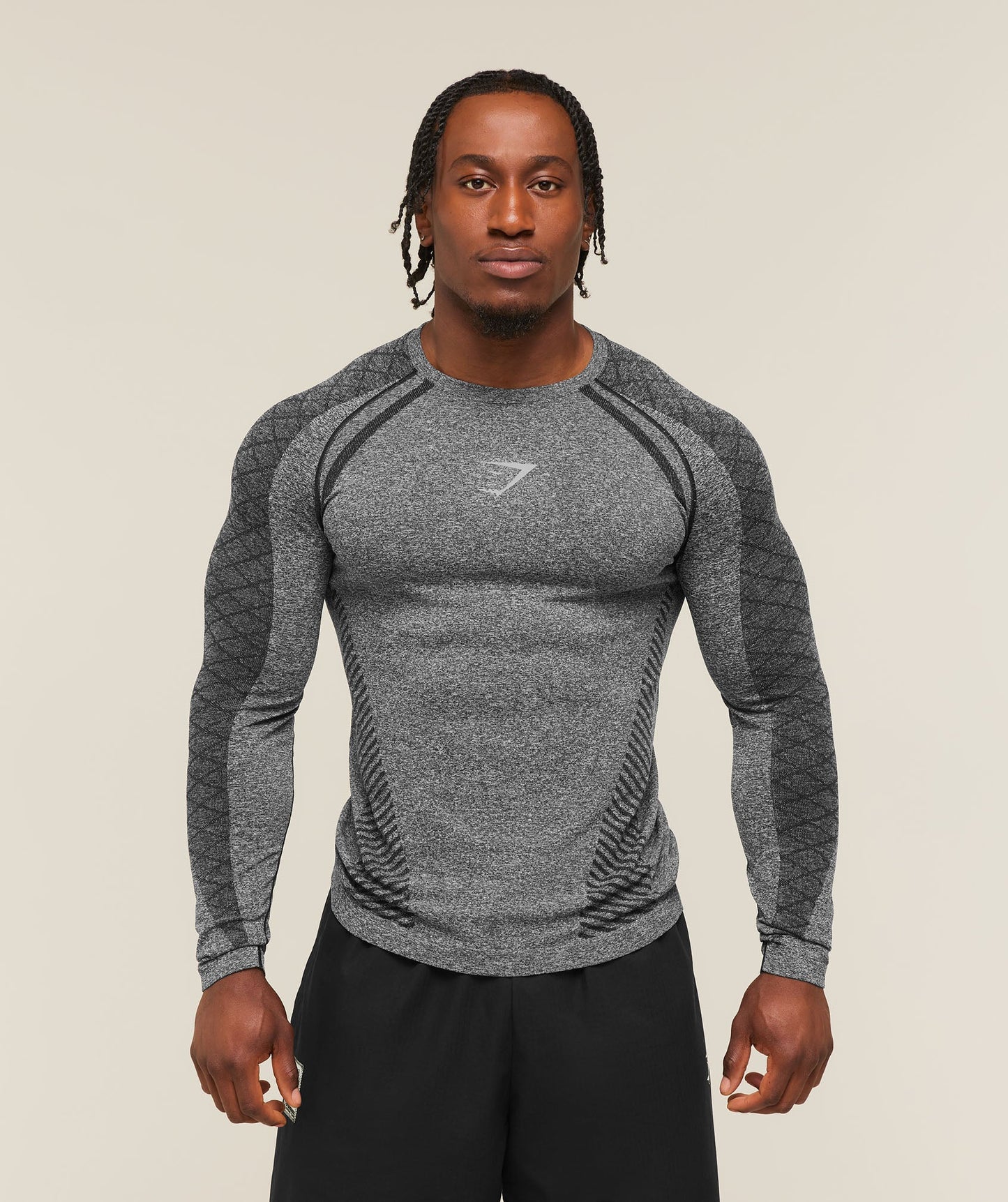 PRE-ORDEN: Devant Seamless Long Sleeve T-Shirt | Black