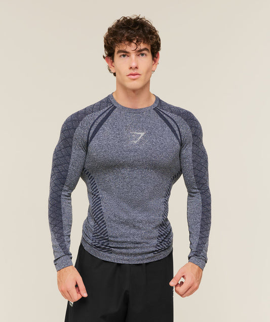PRE-ORDEN: Devant Seamless Long Sleeve T-Shirt | Heavy Blue
