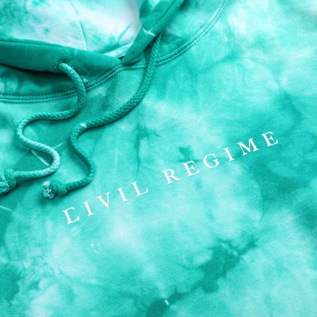 Roses Hoodie in Aqua Wash
