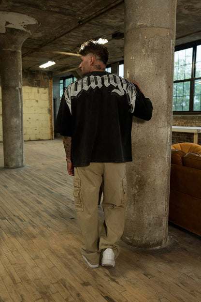 4159 - Huge Tees - Black Wash