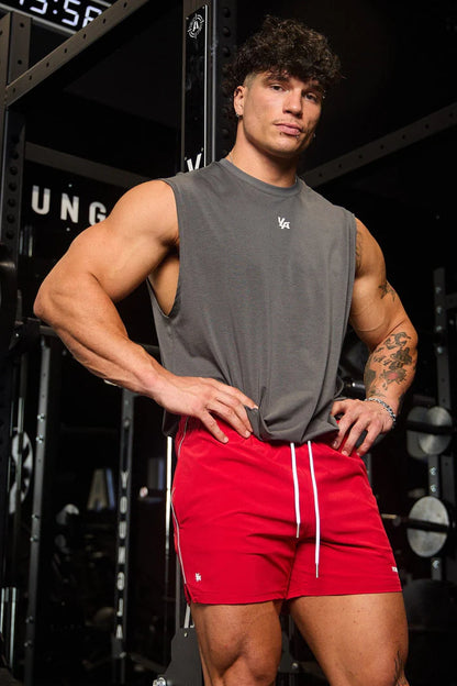 1021 - Leg Day Shorts - RED - BAKI SHORTS ***