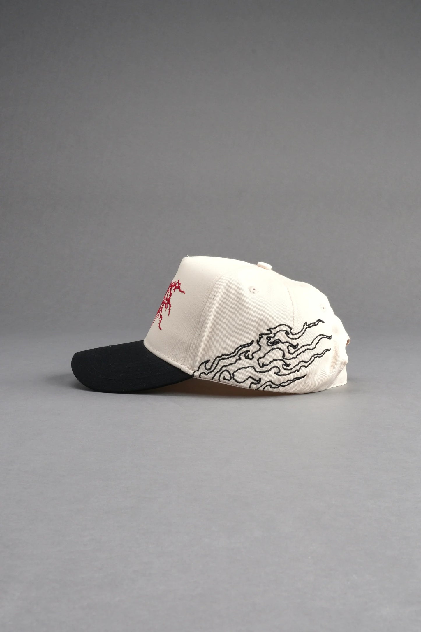 Forged From Iron 5 Panel Hat in Cream/Black