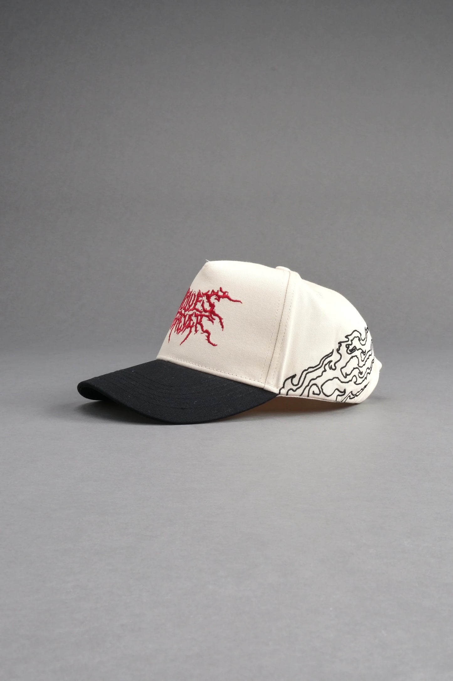 Forged From Iron 5 Panel Hat in Cream/Black