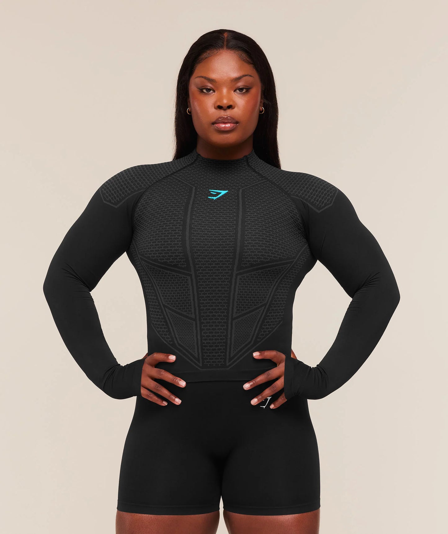 PRE-ORDEN: Onyx V1 Long Sleeve Top | Black/Onyx Grey/Brand Blue