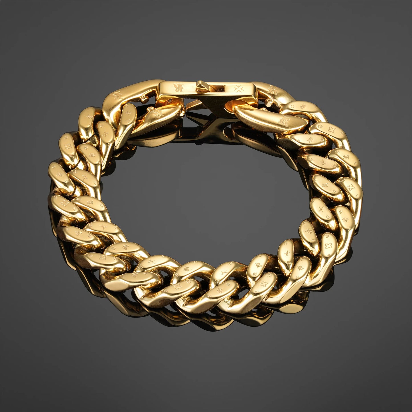 The Designer Cuban Bracelet - Gold RG3015