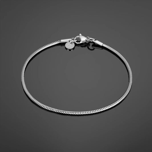 Minimal Snake Bracelet - Silver RG373