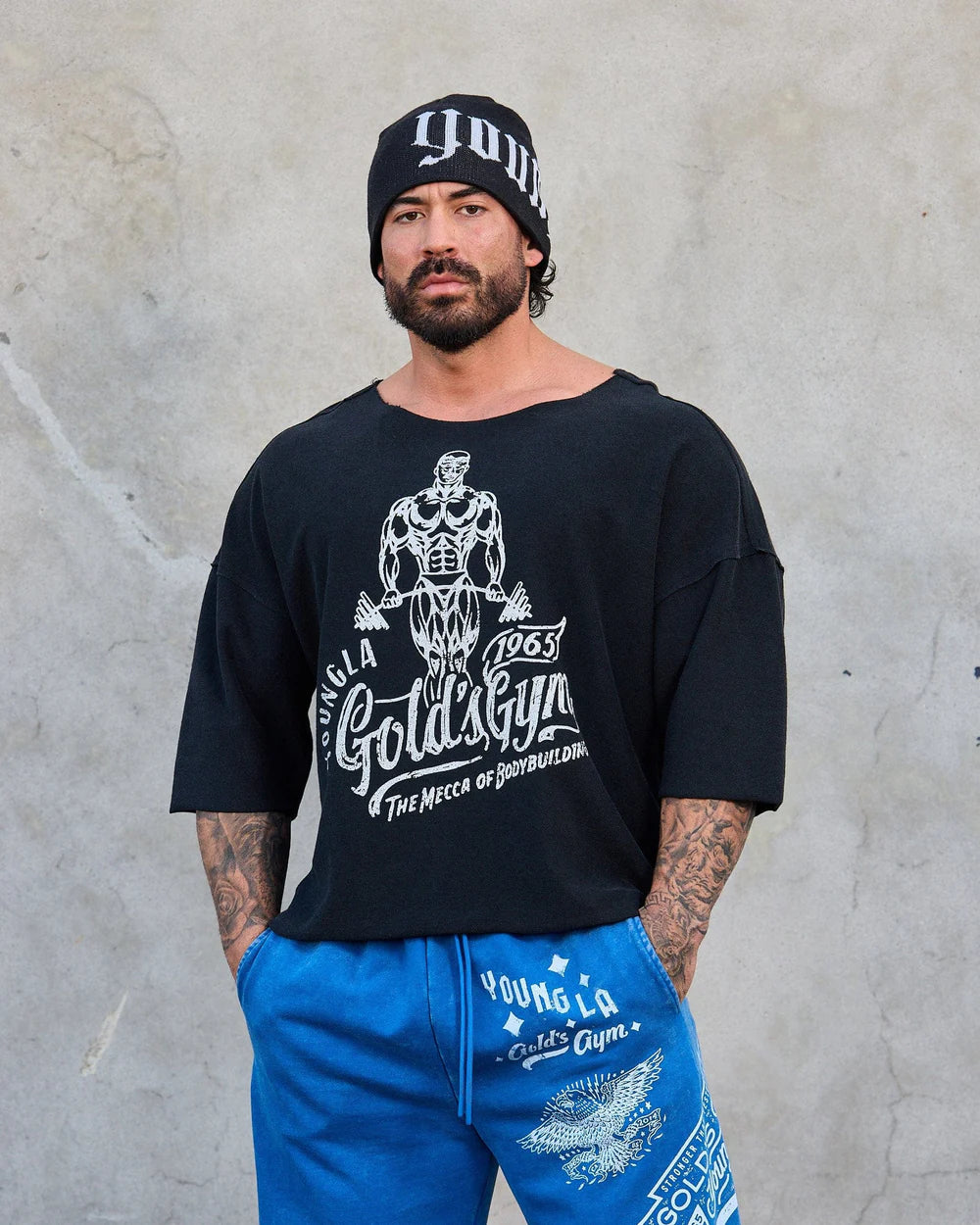 5021 - Gold's Gym Wide Neck Terry Tee - Última pieza en S