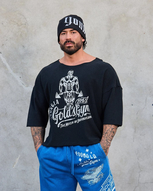 5021 - Gold's Gym Wide Neck Terry Tee - Última pieza en S