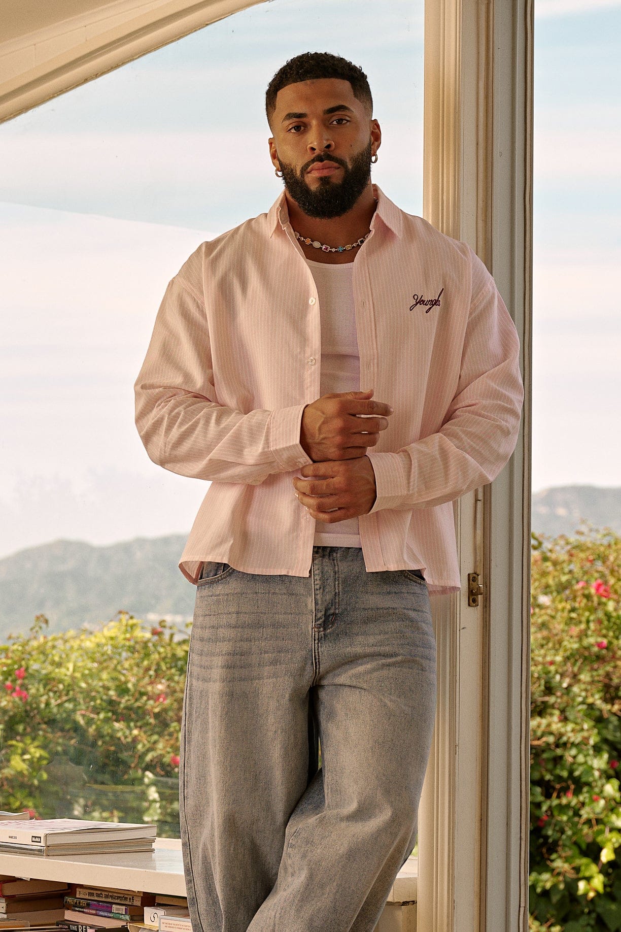 8043 - Industry Longsleeve Button-ups | Pink