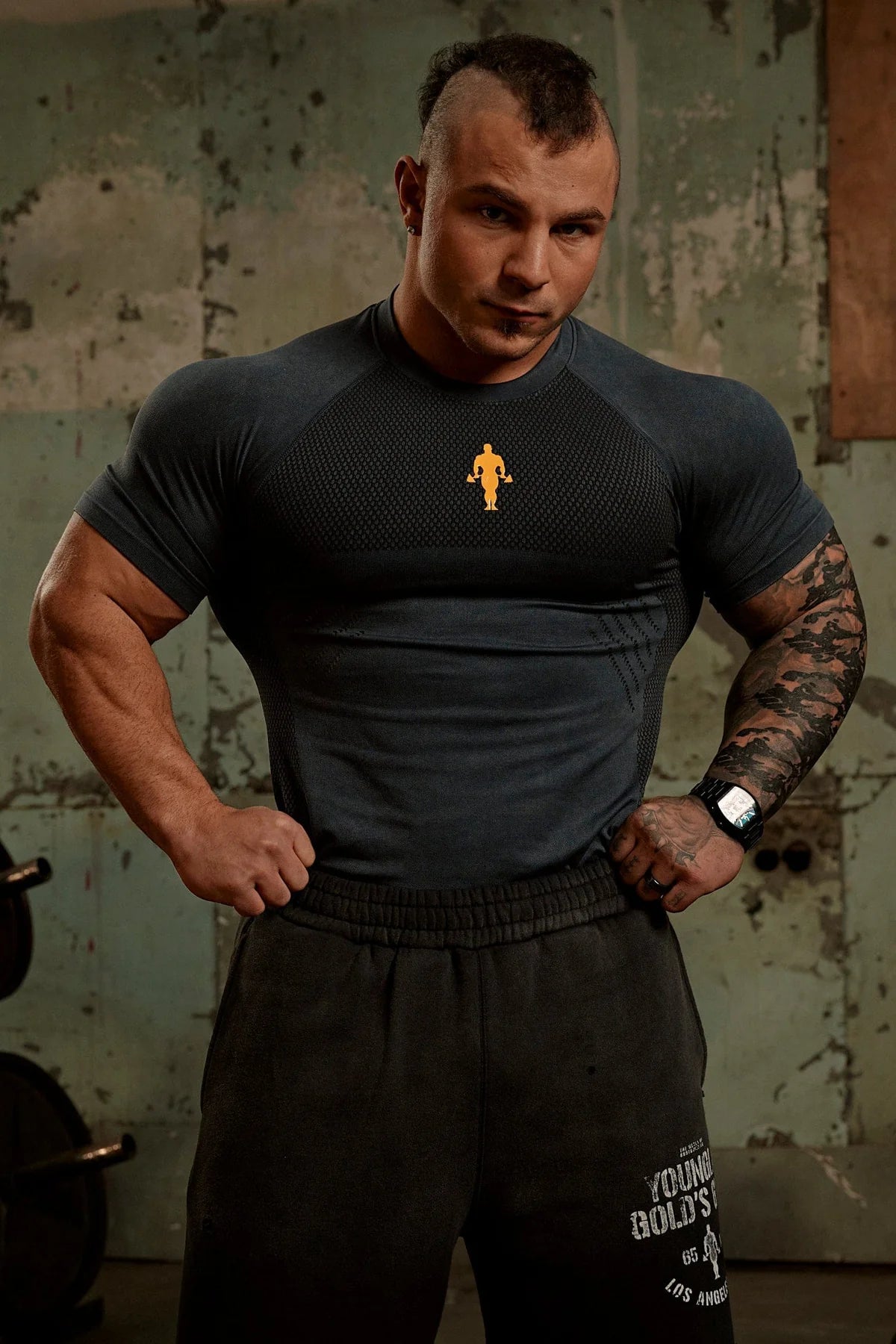 4286 - Gold's Iron Legacy Compression | Navy