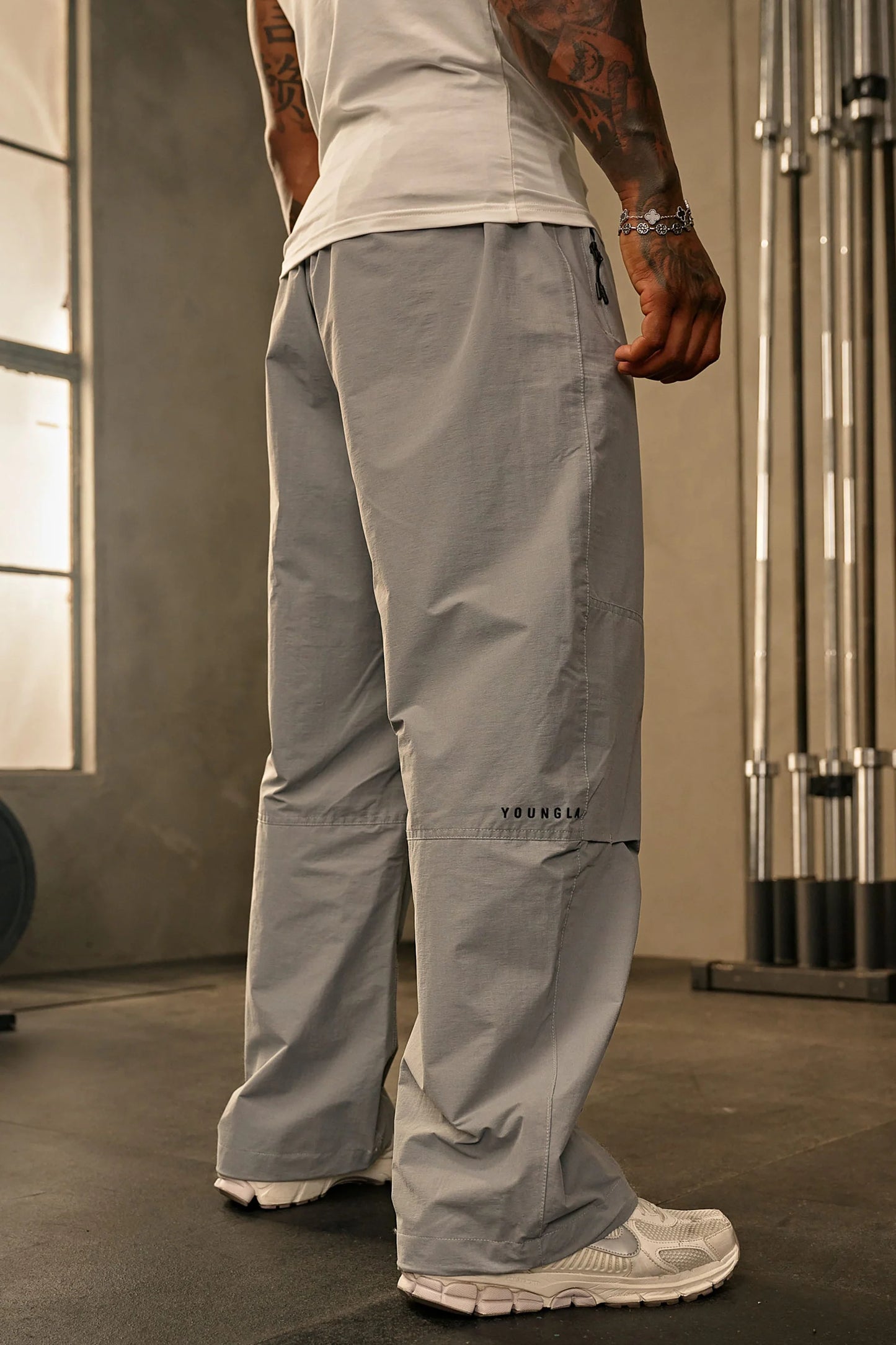 2085 - Washed Training Pants | Light Grey