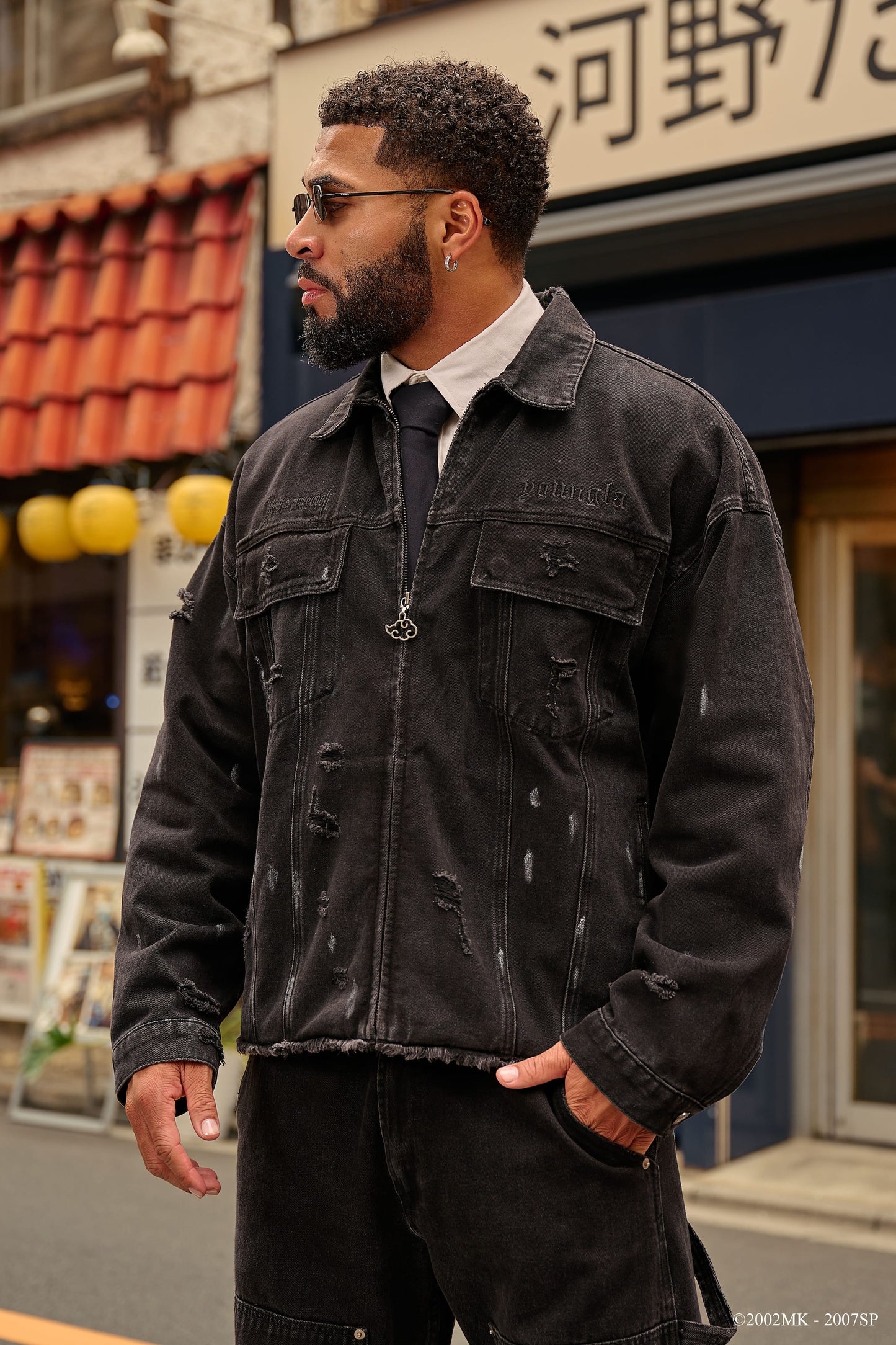 PRE-ORDEN: 5133 - Naruto Distressed Denim Jackets | Akatsuki