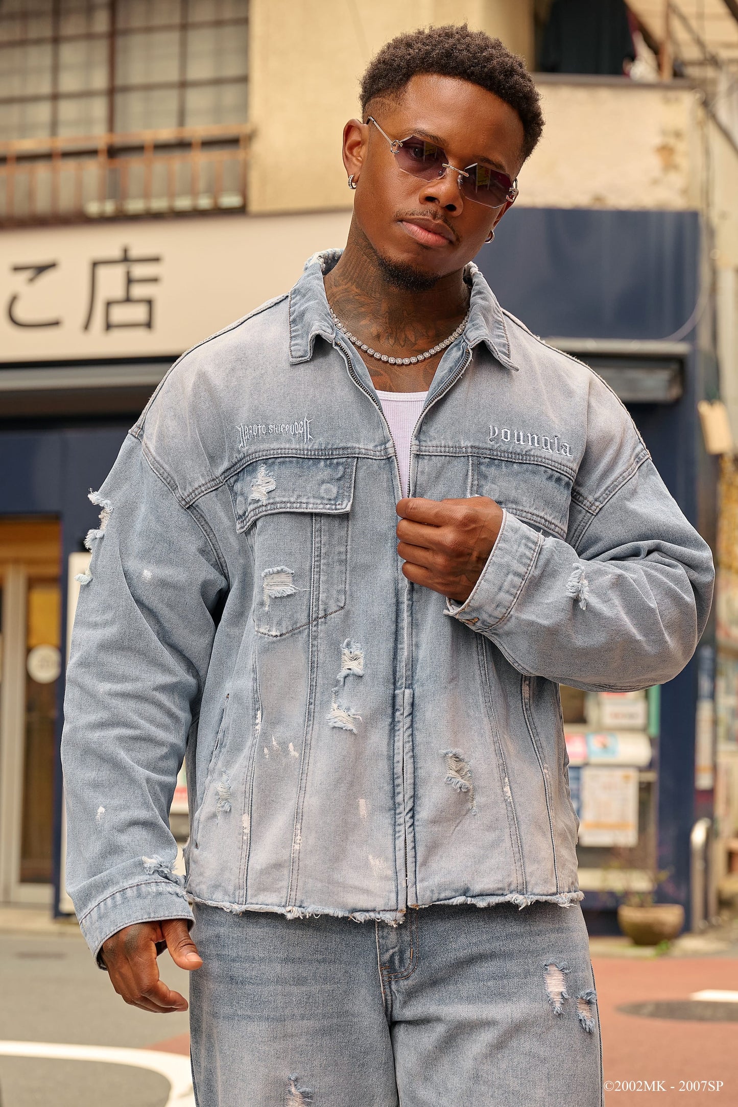 PRE-ORDEN: 5133 - Naruto Distressed Denim Jackets | Jinchuriki