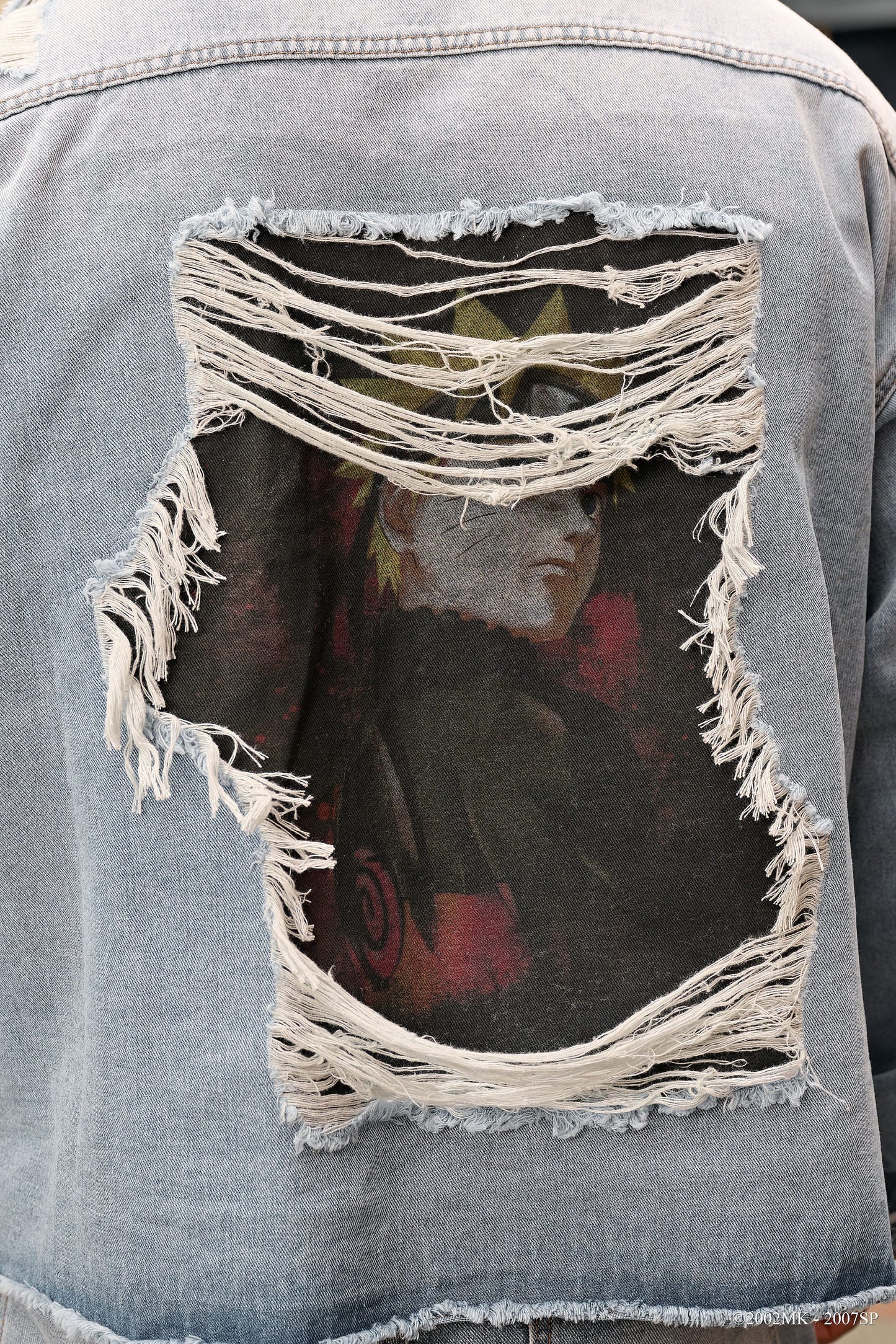 PRE-ORDEN: 5133 - Naruto Distressed Denim Jackets | Jinchuriki