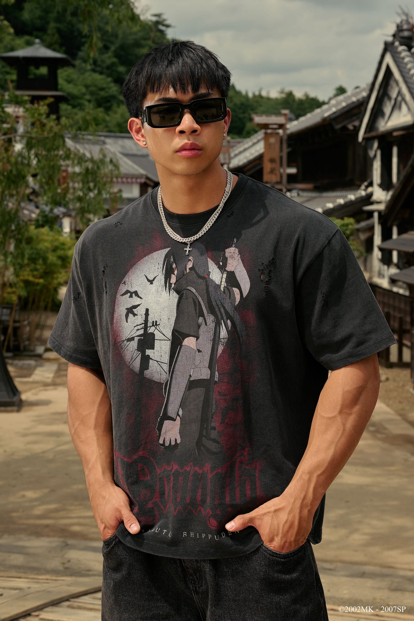 PRE-ORDEN: 4318 - Naruto Distressed Tees | Itachi