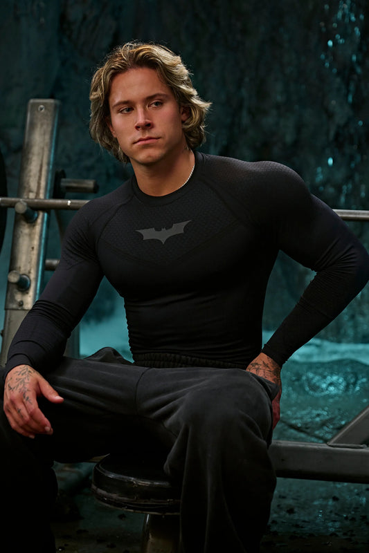 8004 - Batman Compression Manga Larga | All Black