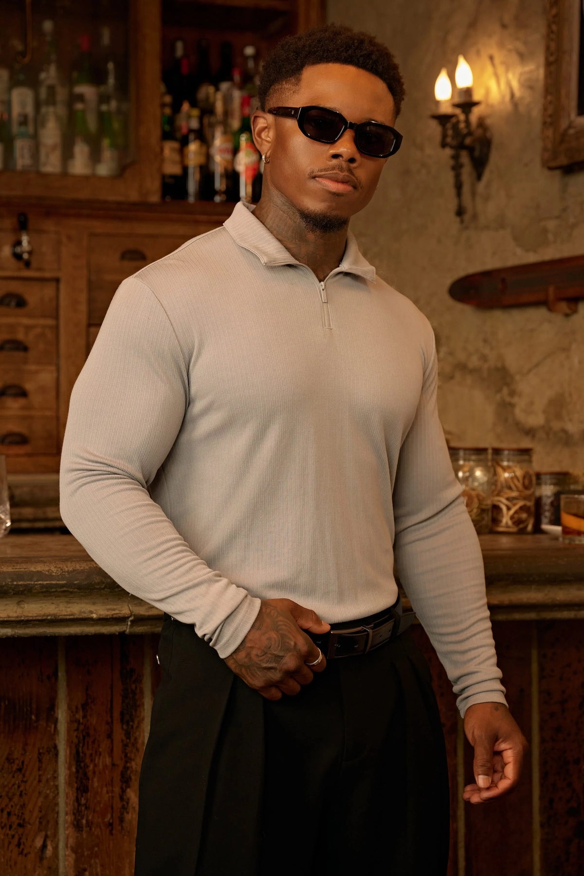 PRE-ORDEN: 8124 - Essential Quarter Zip | Grey