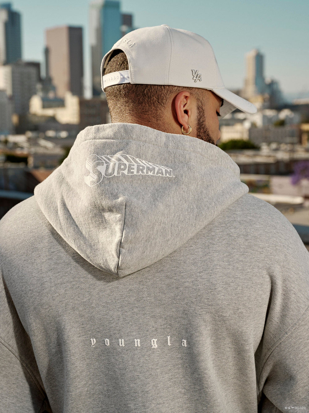 9092 - Superman Shield Hats - Light Grey