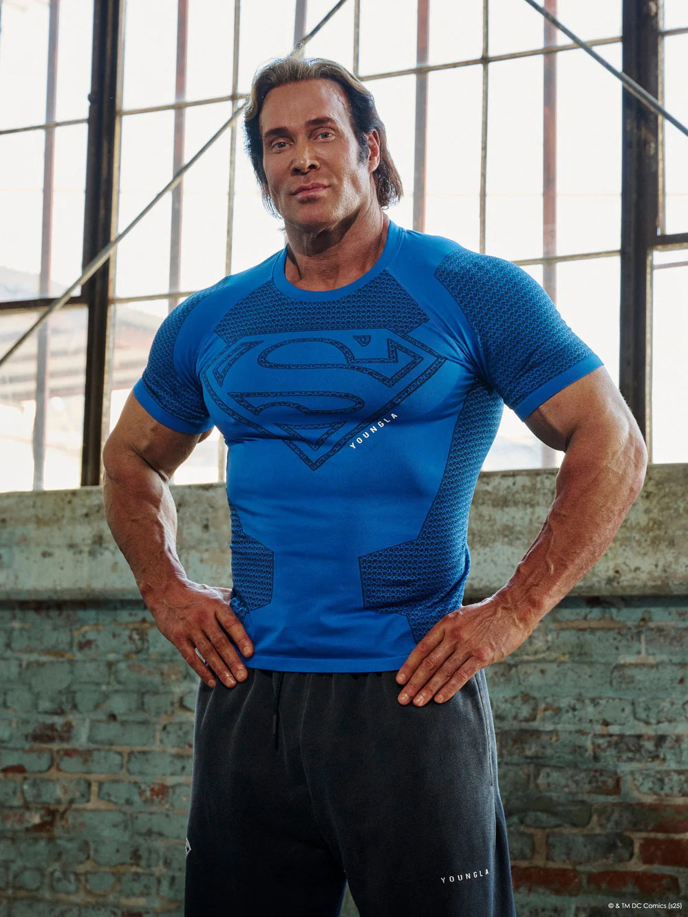 4117 - Superman Compression Tees - AZUL