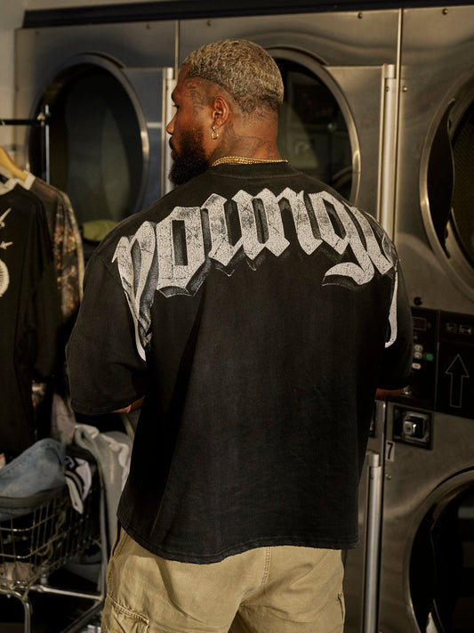 4159 - Huge Tees - Black Wash