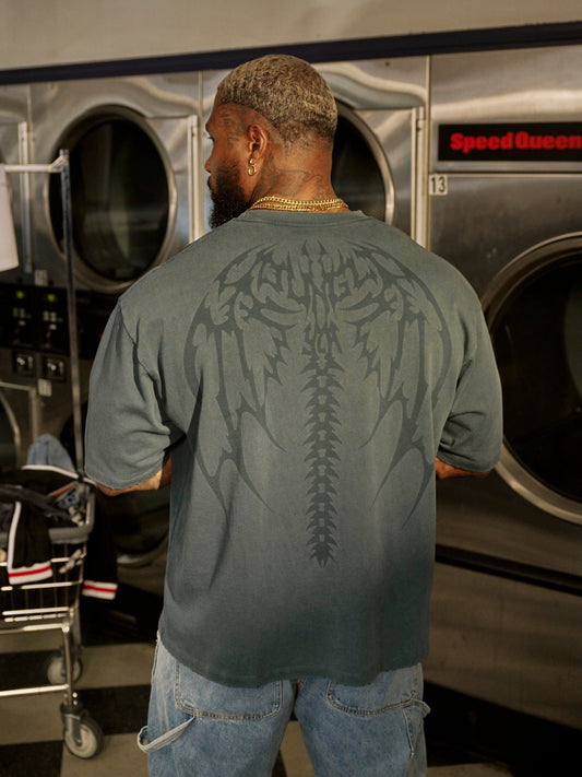 4234 - Backbone Tees -  Teal Wash