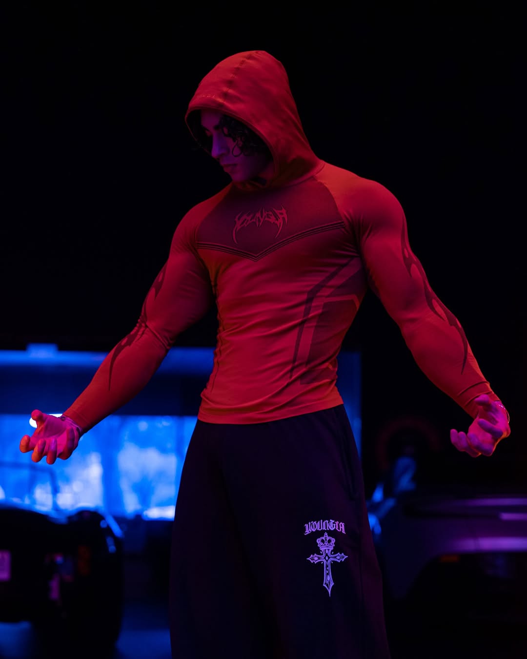 8062 - Warrior Compression Hoodies - Rojo
