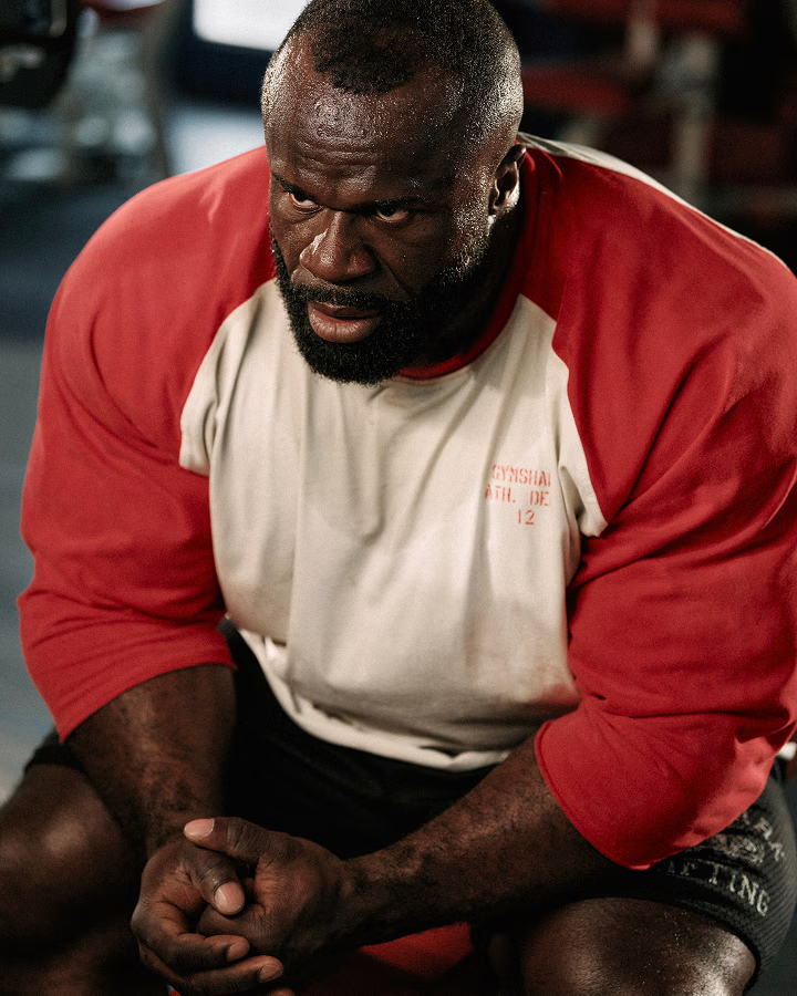 Retro Collegiate 3/4 Sleeve T-Shirt | Tinted White/Athletic Red
