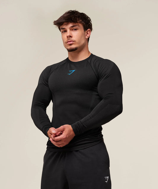 Onyx 5.0 Seamless Long Sleeve T-Shirt | Black/Onyx Grey